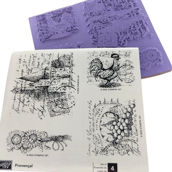 Stampin’ Up! Provencal Stamp Set with 4 New French Country Cottage Rubber Stamps - Picture 1 of 5